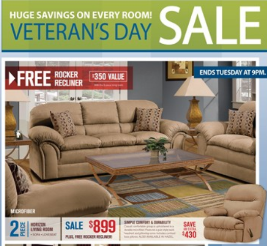 veteran's day sale at the roomplace! | the roomplace